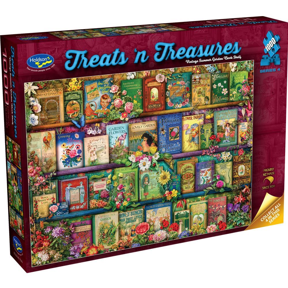 Vintage Summer Garden Book Shelf